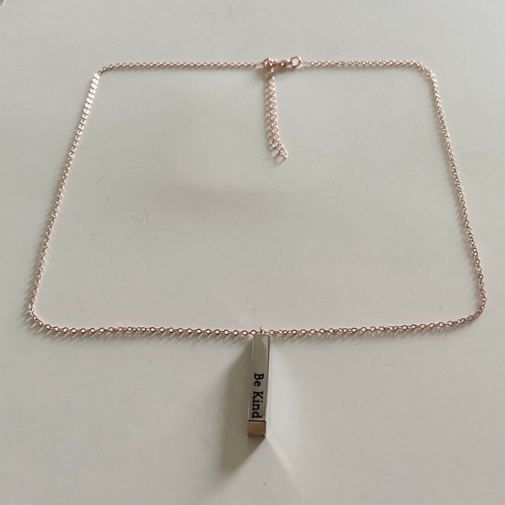 Hidden Message ~ Be Kind… of a B*tch Rose Gold & Silver Stainless Steel Necklace